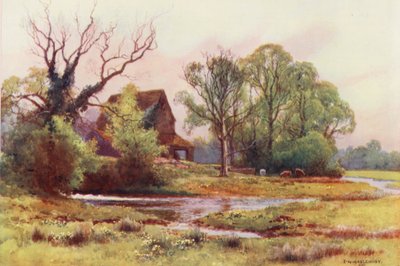 Rivière Thames : Upper Somerford Mill - Ernest William Haslehust