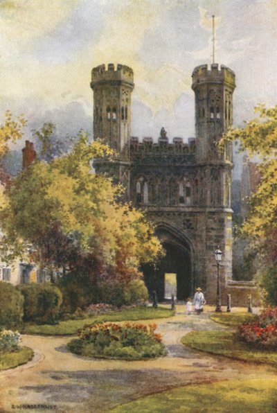 La porte, abbaye de St. Augustine - Ernest William Haslehust