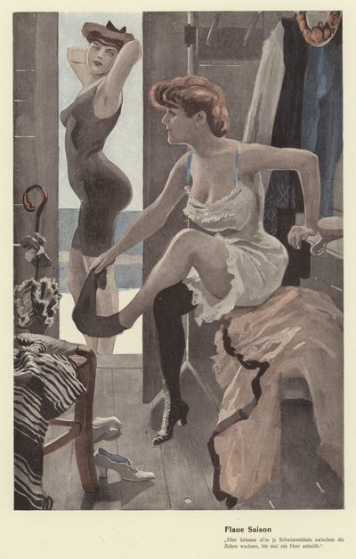 Deux femmes dans le vestiaire d