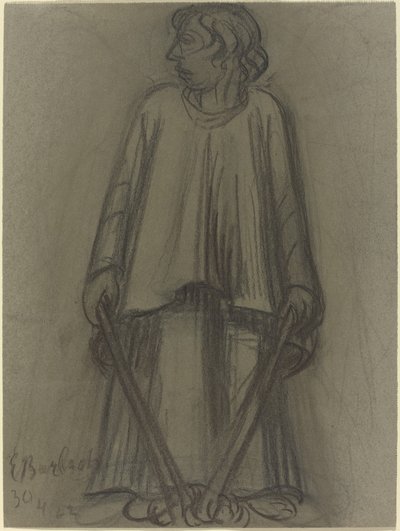 Figure debout avec des torches éteintes - Ernst Barlach