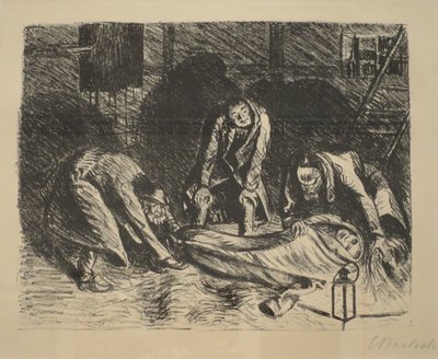 Le cousin pauvre", par Ernst Barlach, vers 1917, Musée d