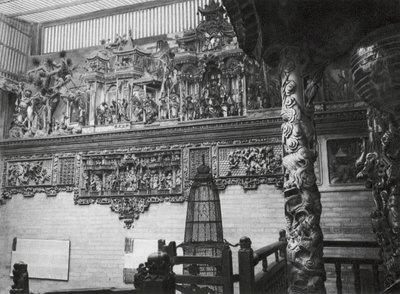 Kuangchou, Kuangtung, Canton, Temple du Dieu de la Médecine, Reliefs dans la cour principale - Ernst Boerschmann