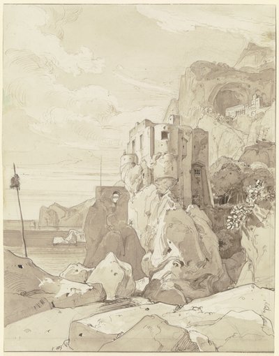 Amalfi, vue sur S. Francesco depuis une tour de guet - Ernst Fries