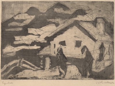 Chalets alpins dans le brouillard, 1920 - Ernst Ludwig Kirchner