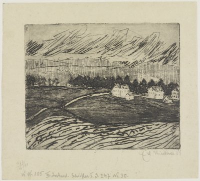Champs et maisons dans les monts Métallifères - Ernst Ludwig Kirchner