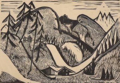 Paysage de montagne près de Glaris - Ernst Ludwig Kirchner