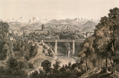 Berne et les Alpes bernoises, depuis l