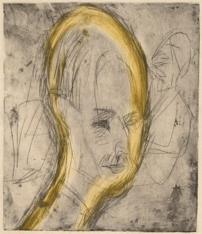 Tête du Dr. Bauer - Ernst Ludwig Kirchner