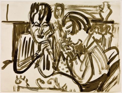Couple à table - Ernst Ludwig Kirchner