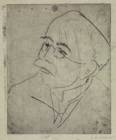 Portrait de Gustav Schiefler I - Ernst Ludwig Kirchner