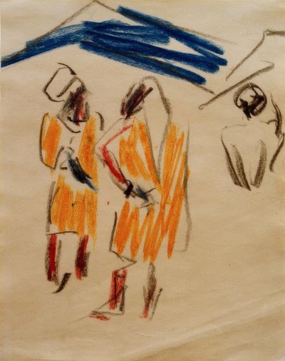 Esquisse de deux Marocains - Ernst Ludwig Kirchner