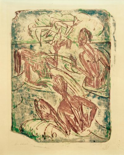Baigneuses éclaboussantes - Ernst Ludwig Kirchner