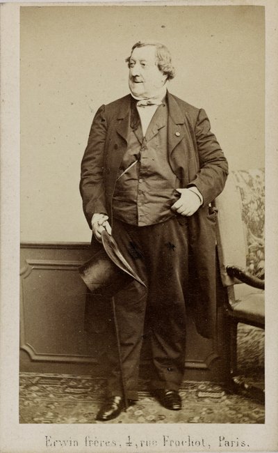 Portrait du compositeur Gioachino Antonio Rossini 1792-1868, début des années 1860 - Erwin Hanfstaengl