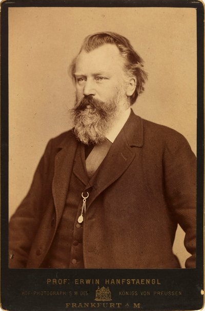 Portrait du compositeur Johannes Brahms - Erwin Hanfstaengl
