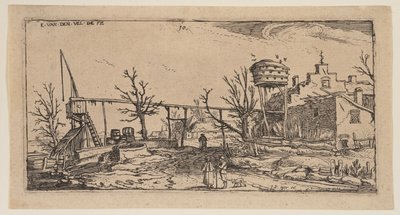 Paysage avec une brasserie, tiré de Paysages - Esaias van den Velde I