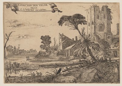 Deux moines sur un chemin - Esaias van den Velde I
