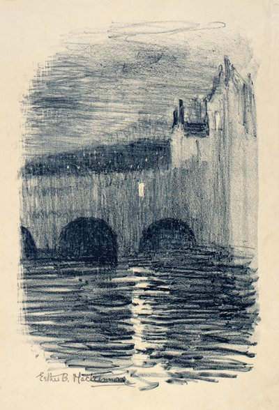 Pont Pulteney, Bath - Crépuscule - Esther Blaikie MacKinnon
