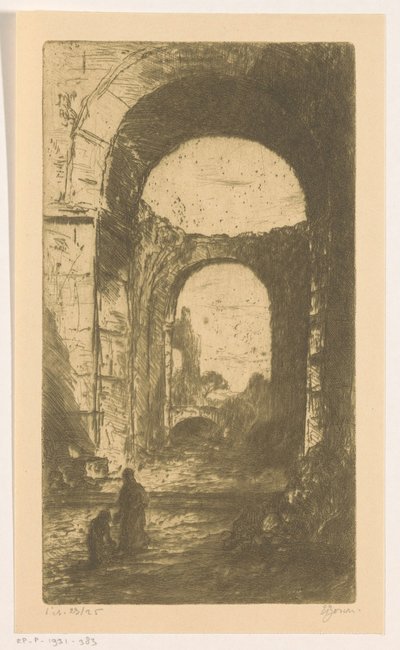 Ruine palatine à Rome - Etienne Bosch (signed by artist)