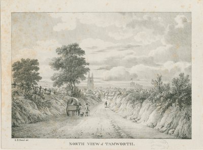 Tamworth - Vue lointaine du nord : lithographie, nd [1796-1865] - Etienne Bruno Hamel