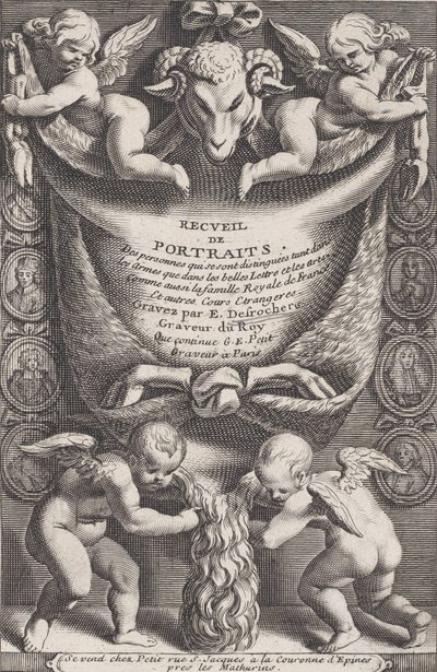 Frontispice de la Collection de Portraits, 1714-41 - Etienne Desrochers