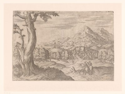 Paysage avec deux cavaliers - Etienne Duperac
