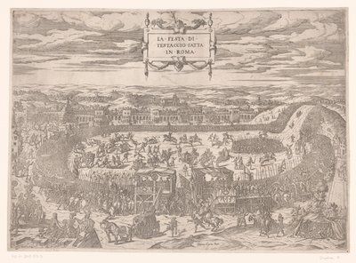 Fête papale au Testaccio à Rome en 1534 - Etienne Duperac