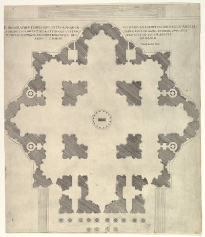 Speculum Romanae Magnificentiae: Plan de Saint-Pierre - Etienne Duperac