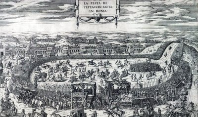 Dupérac Fête du Testaccio 1554 - Etienne Duperac