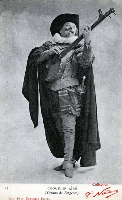 Constant Coquelin aîné photographié en costume de Cyrano de Bergerac - Etienne Neurdein