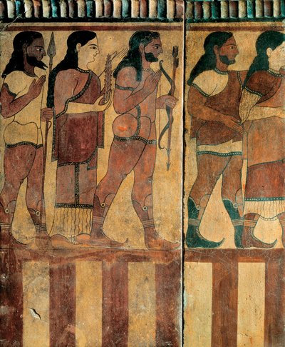 Civilisation étrusque - "plaque Campana" représentant une procession de la nécropole de Banditaccia, Cerveteri, Rome, 550-520 av. J.-C. - Etruscan