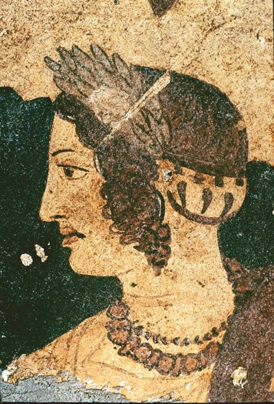 Portrait de Velia Spurinna (détail) - Fresque, IVe siècle av. J.-C. - Etruscan