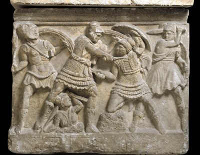 Art étrusque : Éteocle et Polynice, les deux frères, fils d