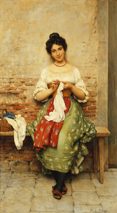 La couturière, 1901 - Eugen von Blaas