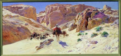 Caravane dans le désert - Eugene Alexis Girardet