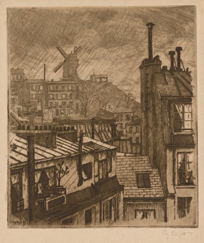 Montmartre, le Moulin de la Galette - Eugene Bejot