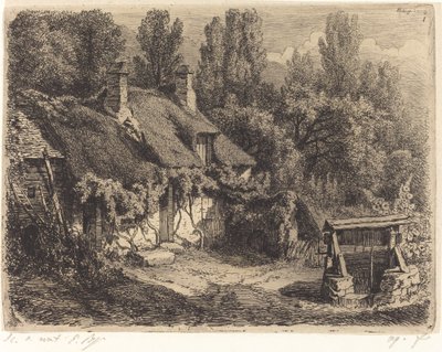 La chaumière au puits, publiée en 1849 - Eugene Bléry