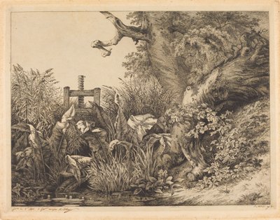 Bourrache et ronces à une écluse - Eugene Bléry
