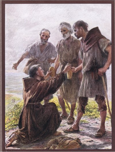 Frère Ange et les trois brigands - Eugene Burnand