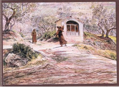 Saint François fait tourner le frère Masseo plusieurs fois pour trouver le chemin qu