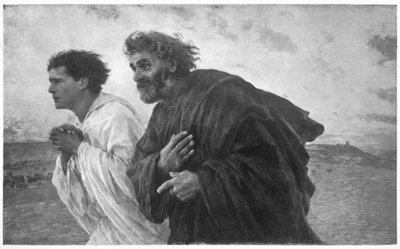 Les disciples Pierre et Jean courant au sépulcre le matin de la Résurrection, vers 1898 - Eugene Burnand