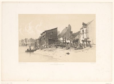Rivage avec maisons et moulin à eau (Pittoreske landschappen) - Eugene Ciceri