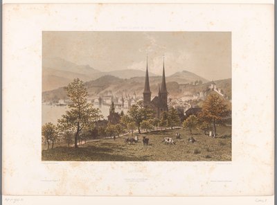 Vue de Lucerne - Eugene Ciceri