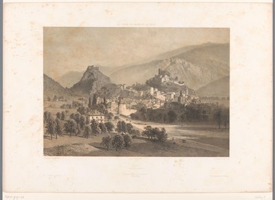 Vue de Sion dans la vallée du Rhône - Eugene Ciceri