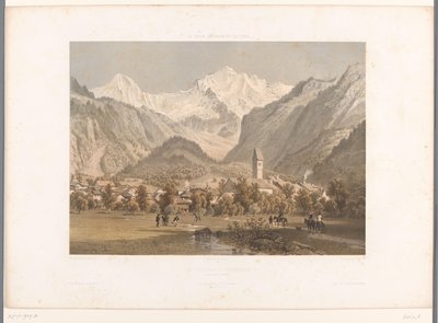 Vue sur Unterseen et la Jungfrau - Eugene Ciceri