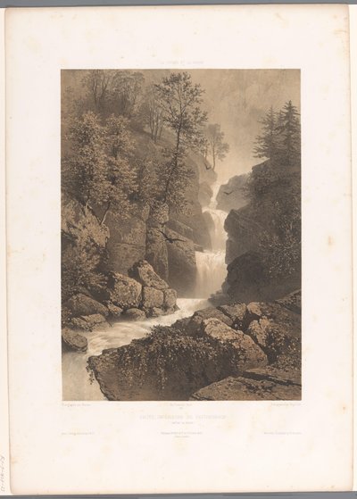 Vue de la cascade de Reichenbach - Eugene Ciceri