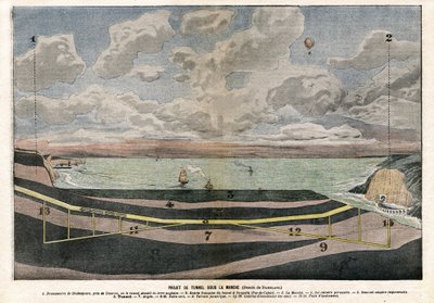Projet de tunnel sous la Manche entre Douvres et Sangatte - Eugene Damblans