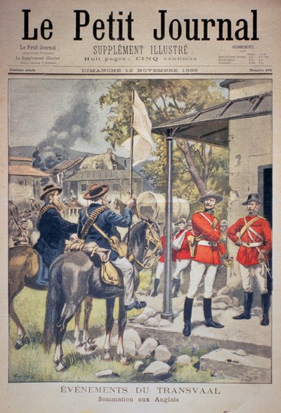Événements au Transvaal : sommation aux Anglais, couverture de Le Petit Journal, 12 novembre 1899 - Eugene Damblans