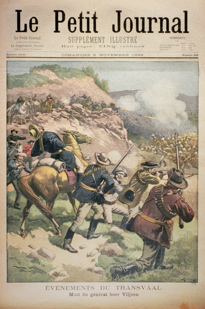 Événements au Transvaal : la mort du général boer Viljoen, couverture de Le Petit Journal, 5 novembre 1899 - Eugene Damblans
