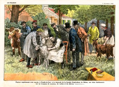Louis Pasteur expérimente avec son virus de l