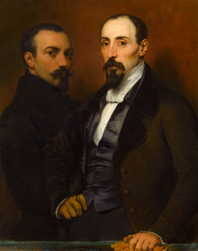 Autoportrait avec son fils Achille, 1836 - Eugene Deveria